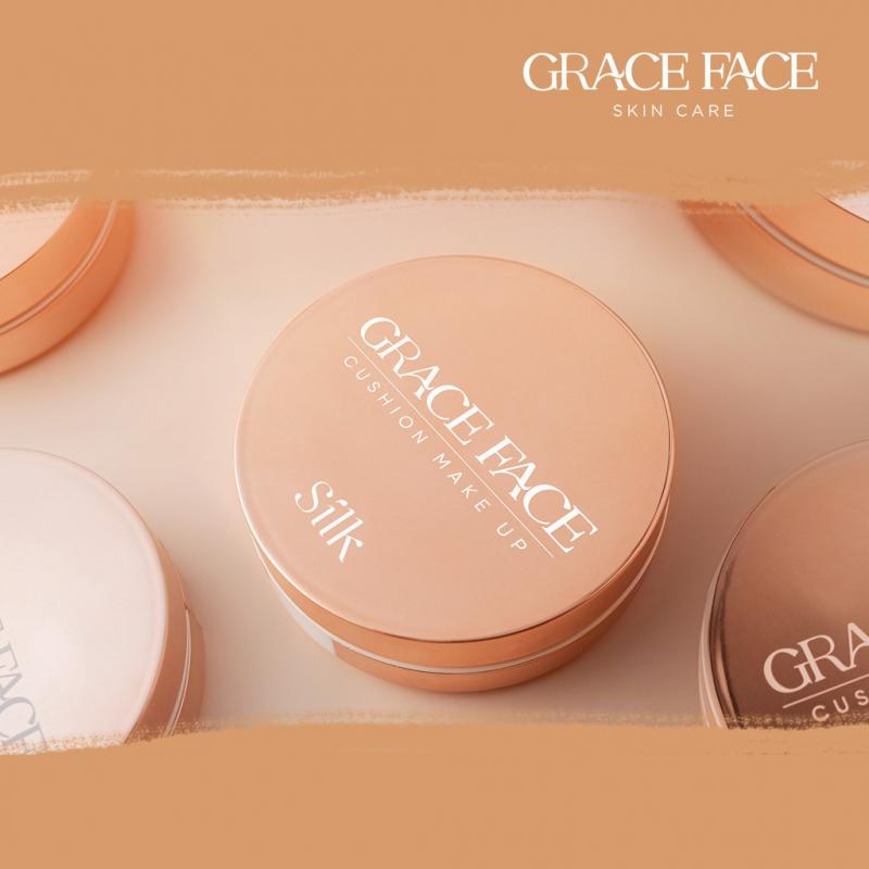 Phấn nước kiềm dầu che khuyết điểm Grace Face Silk Cushion Makeup SPF 40+ PA +++