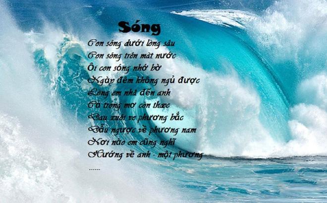 Phân tích hình tượng sóng và em trong bài thơ 