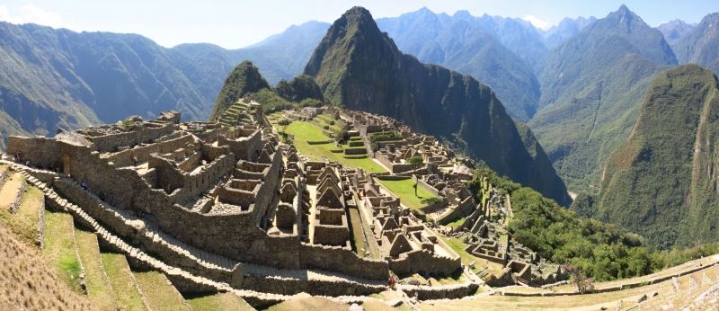 Pháo đài Machu Picchu nhìn từ trên cao