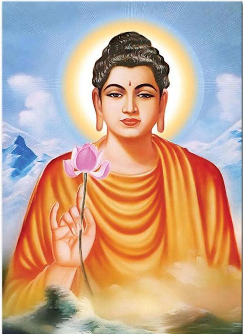 Phật Thích Ca Mâu Ni cầm hoa sen (Niêm hoa vi tiếu)