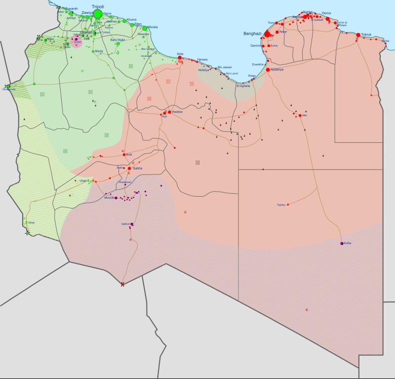 Phía Đông và Tây Libya