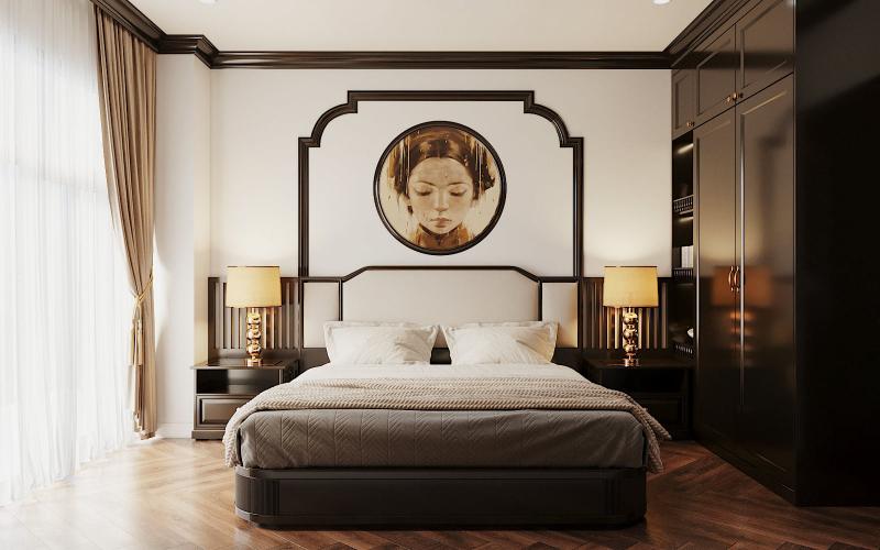 Phong cách thiết kế nội thất phòng ngủ Indochine