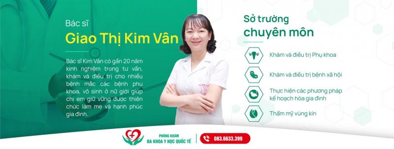 Phòng khám phụ khoa ngoài giờ bác sĩ Giao Thị Kim Vân