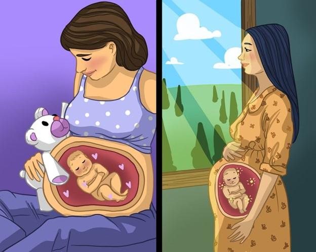Phương pháp dạy em bé cảm nhận mọi thứ khi còn trong bụng mẹ