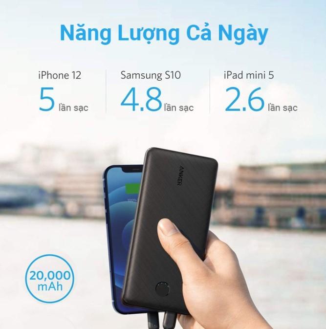 Pin dự phòng Anker PowerCore Essential 20.000mAh Power Delivery A1287