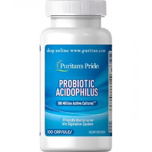 Lợi khuẩn hỗ trợ tiêu hoá Puritan Pride Probiotic Acidophilus 100 triệu đơn vị 100 viên