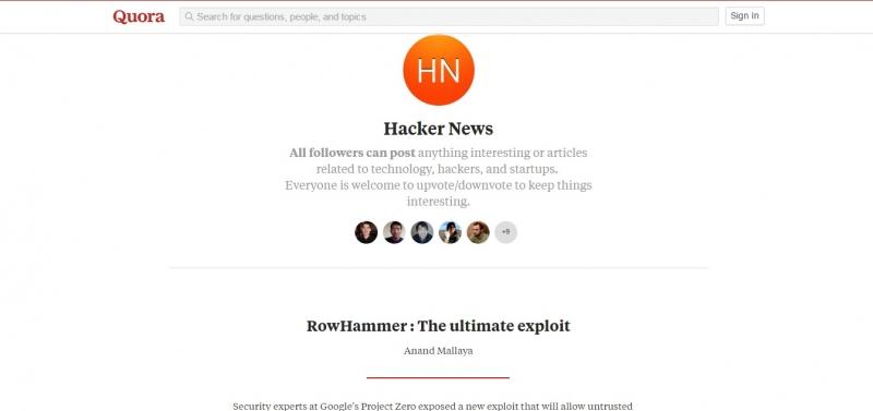 Giao diện Hacker News