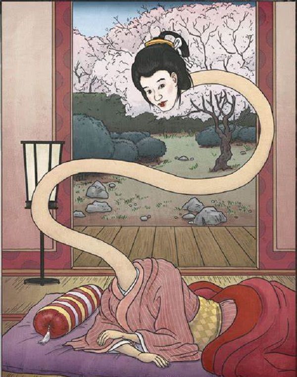 Ban ngày, rokurokubi trông giống như những phụ nữ bình thường