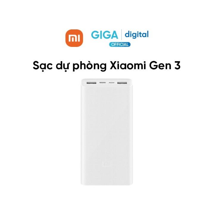 Sạc dự phòng Xiaomi 20000mAh Gen3 - PLM18ZM