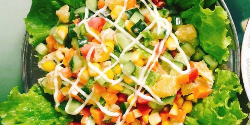 Salad ngô được dùng trong nhiều nhà hàng