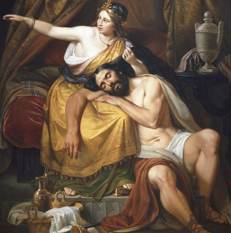 Người tình Deliah phản bội Samson khi ông đang ngủ say