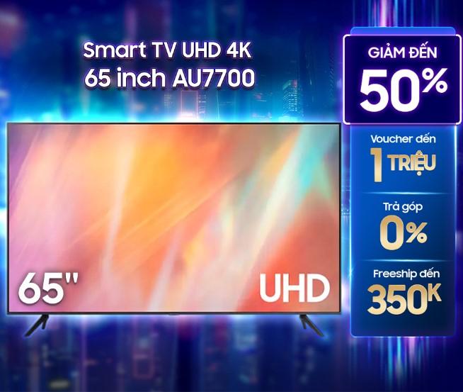 Samsung Crystal UHD 4K 65 inch UA65AU7700KXXV