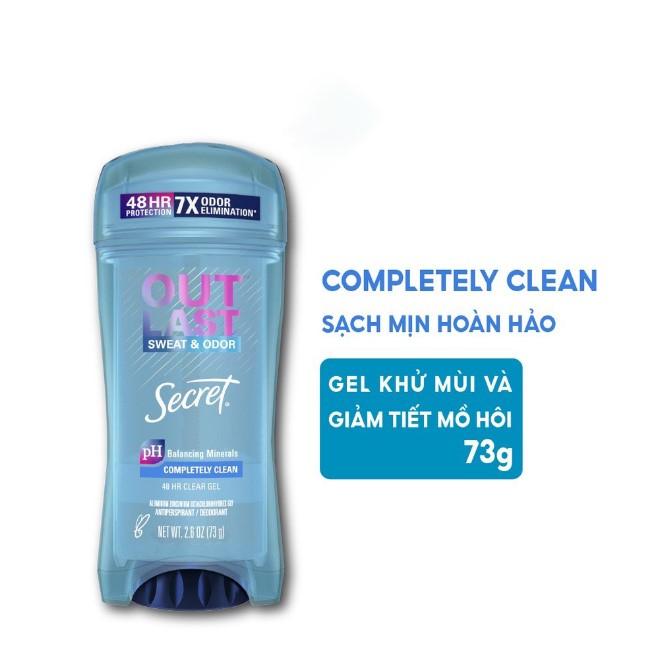 Lăn khử mùi Secret Outlast Sweat & Odor Completely Clean Clear Gel