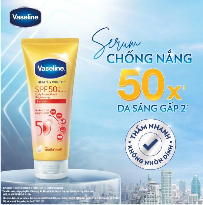Serum chống nắng cơ thể Vaseline Healthy Bright Daily Protection & Brightening Serum SPF50+