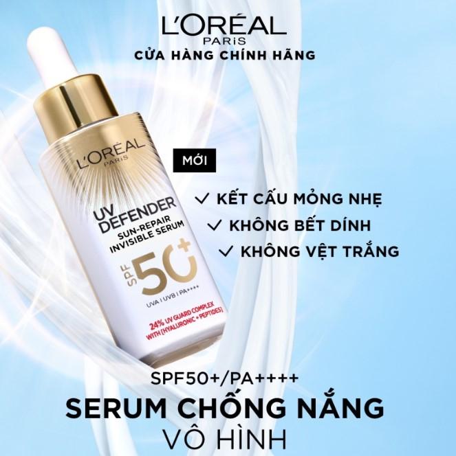 Serum chống nắng L’Oréal Paris UV Defender Sun-Repair Invisible Serum