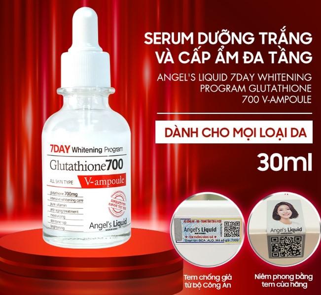 Angel's Liquid 7Day Whitening Program Glutathione 700 V-Ample