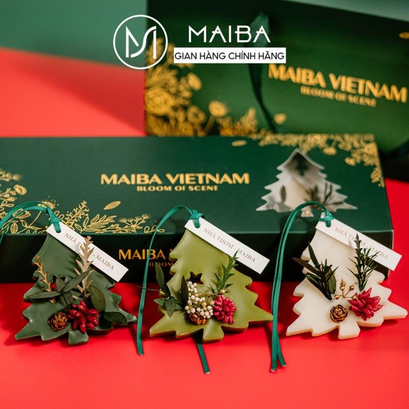 Set Quà tặng sáp thơm Maiba Giáng sinh hình cây thông quý phái khử mùi thơm phòng