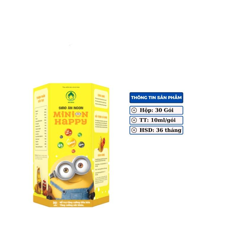 Siro ăn ngon Minion Happy Dr.Maya Hộp 30 gói hỗ trợ tiêu hoá tốt, giúp bé ăn ngon, chống suy dinh dưỡng
