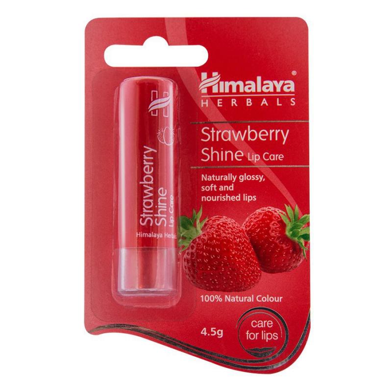 Son môi dưỡng ẩm tự nhiên chiết xuất dâu tây Himalaya Strawberry Shine Lip Care