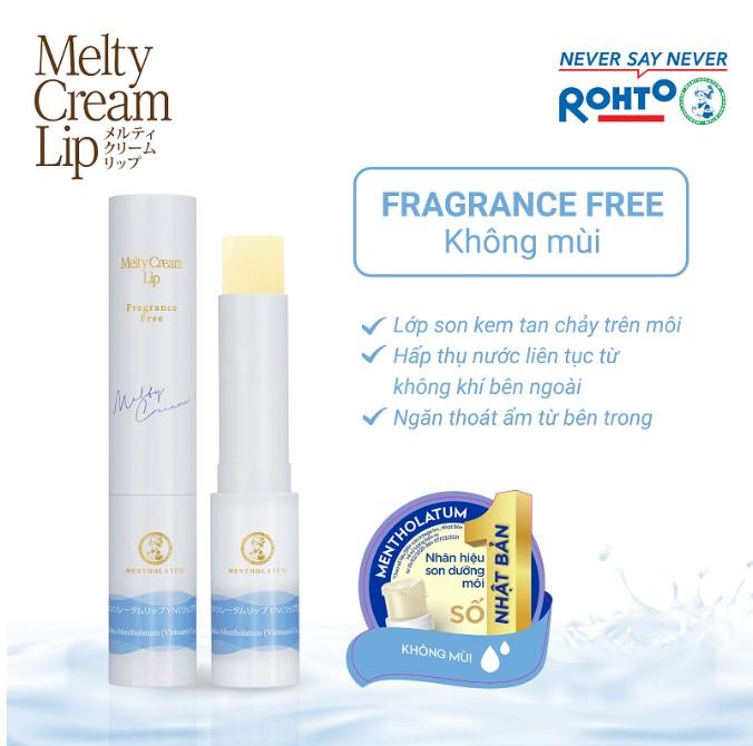 Son dưỡng Mentholatum Melty Cream Lip SPF25, PA+++ Fragrance Free