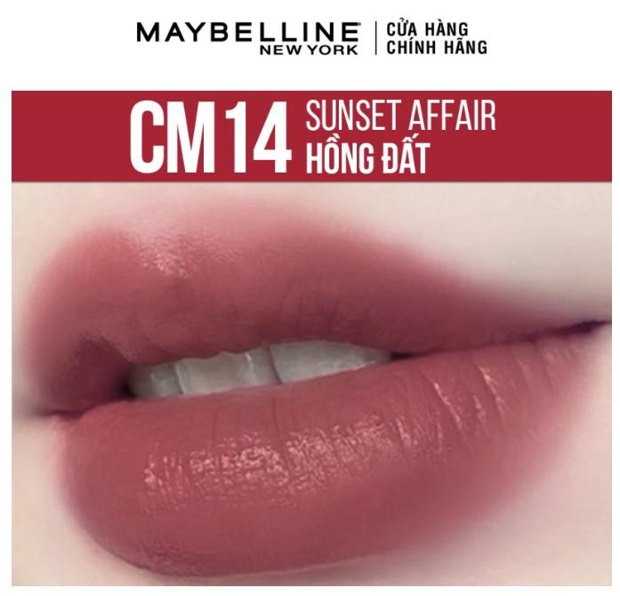 Son kem mịn lì như nhung Cushion Matte Maybelline New York hiệu ứng lì đa chiều - CM14 Sunset Affair