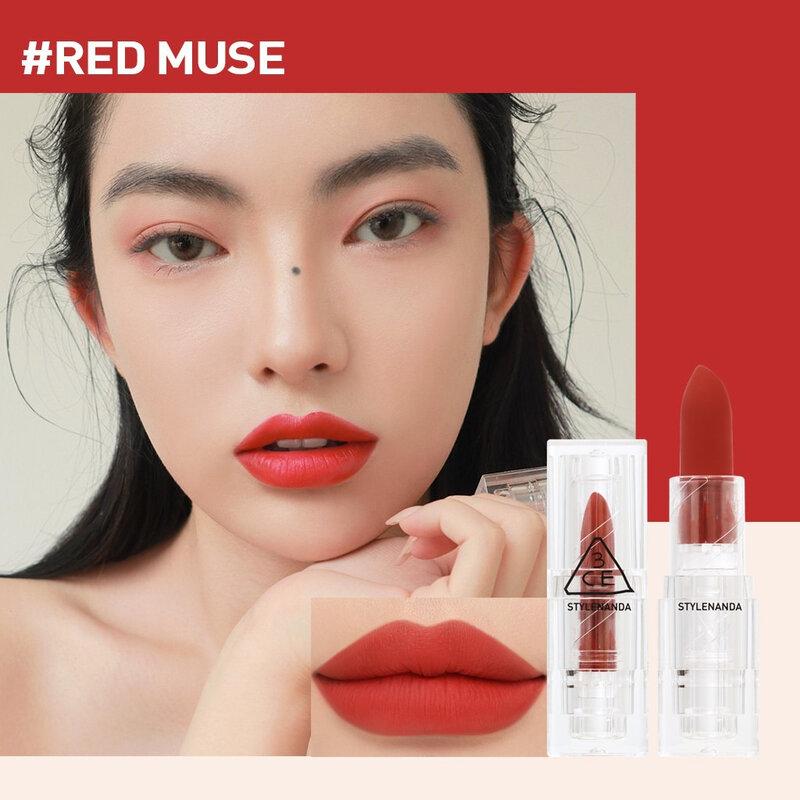 Son thỏi 3CE vỏ trong suốt 3CE Soft Matte Lipstick- Red Muse