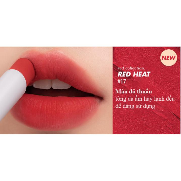 Son thỏi Romand Zero Matte Lipstick - Red Heat