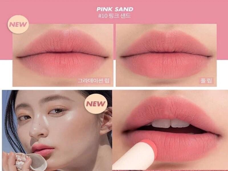 Son thỏi siêu lì Romand New Zero Matte Lipstick - 10 Pink Sand