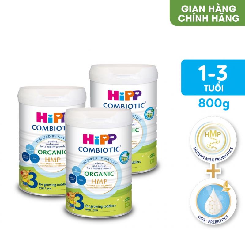Sữa bột công thức HiPP 3 Organic Combiotic hỗ trợ tiêu hóa và tăng chiều cao