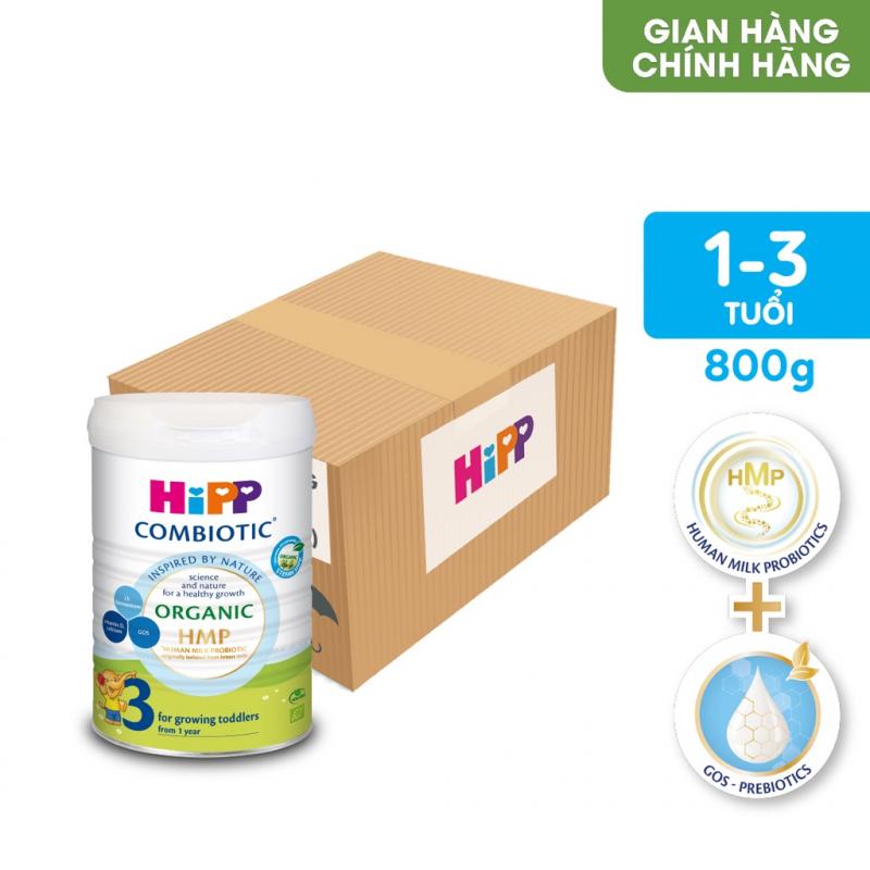 Sữa bột công thức HiPP 3 Organic Combiotic hỗ trợ tiêu hóa và tăng chiều cao