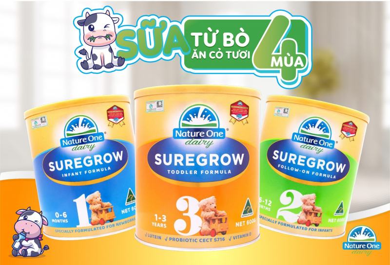 Sữa bột Nature One Dairy Suregrow HMM số 3 cho bé từ 1-3 tuổi