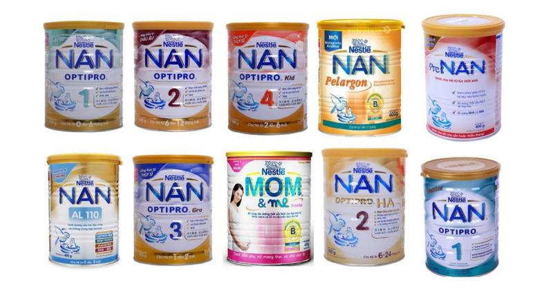 Các loại sữa Bột Nestlé NAN