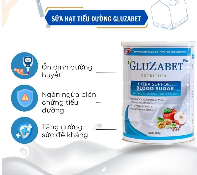 Sữa cho người tiểu đường Gluzabet Ultra Support Blood Sugar