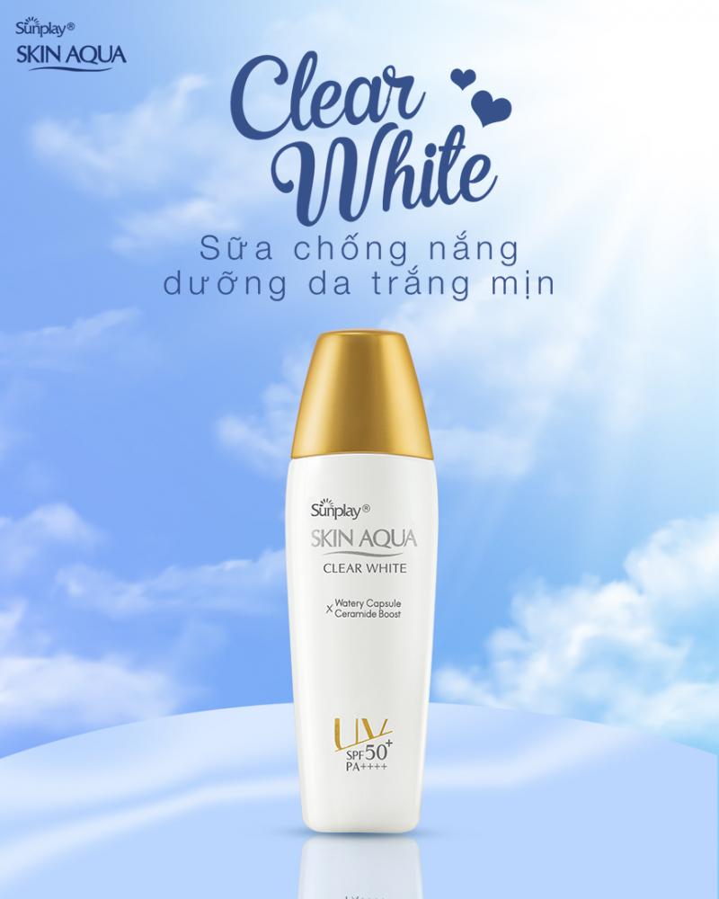 Sữa chống nắng dưỡng trắng cho da dầu Sunplay Skin Aqua Clear White SPF 50+, PA++++ 25g