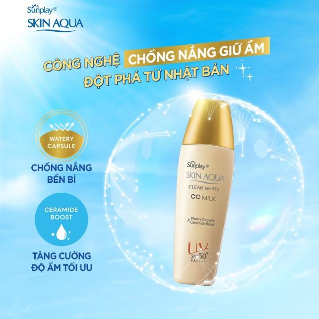 Sữa chống nắng tạo nền Sunplay Skin Aqua Clear White CC Milk