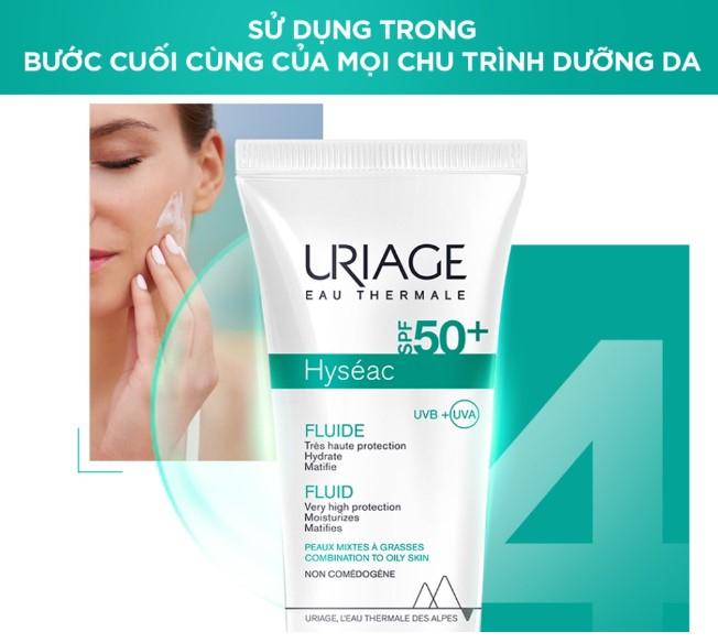 Sữa chống nắng Uriage Hyséac SPF50+ UVB+UVA Fluide