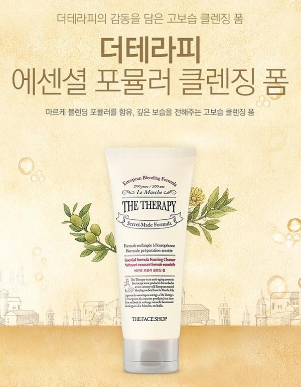Sữa rửa mặt chống lão hóa sớm The Face Shop The Therapy Essential Foaming Cleanser 150ml
