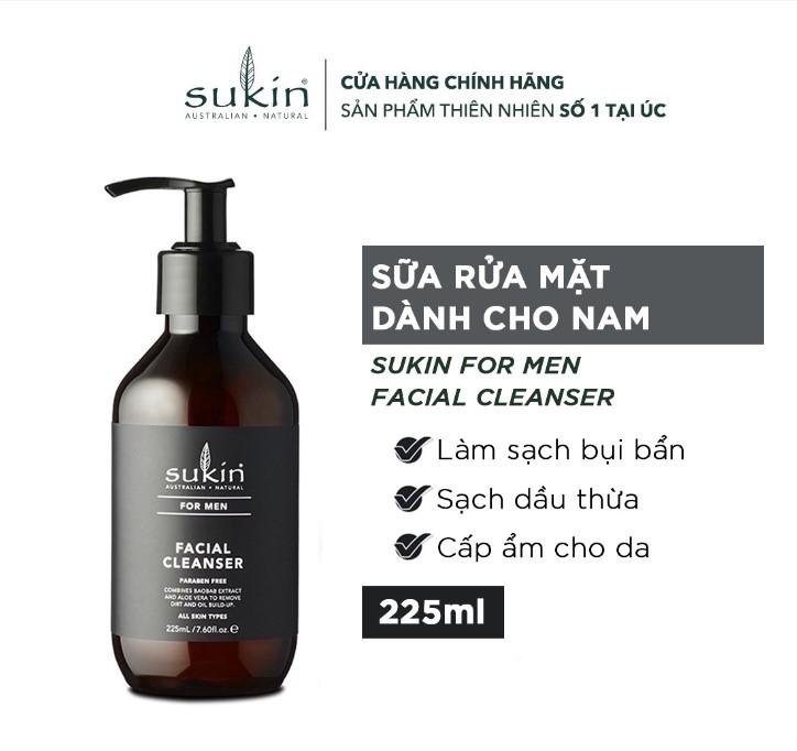Sữa rửa mặt dành cho nam Sukin For Men Facial Cleanser