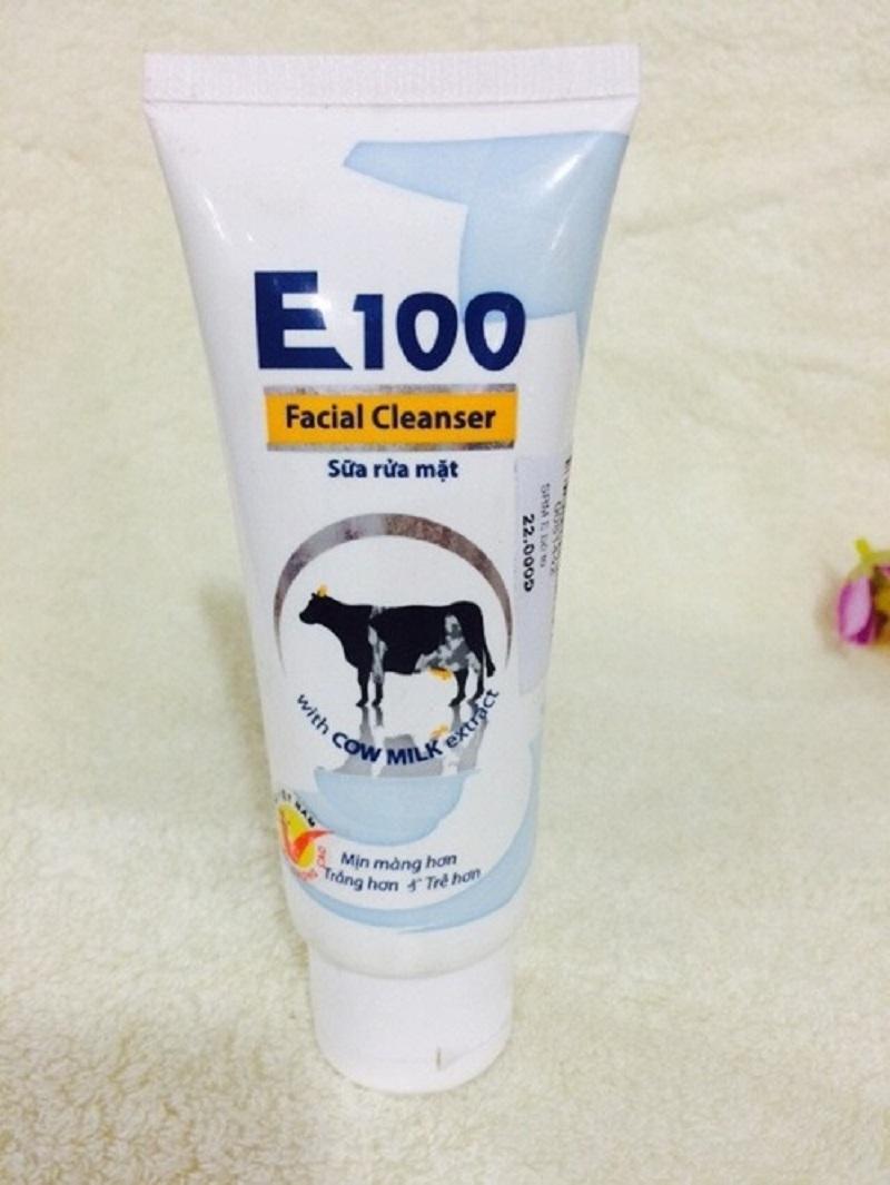 Sữa rửa mặt E100 tinh chất sữa bò giá chỉ 17.000 VNĐ