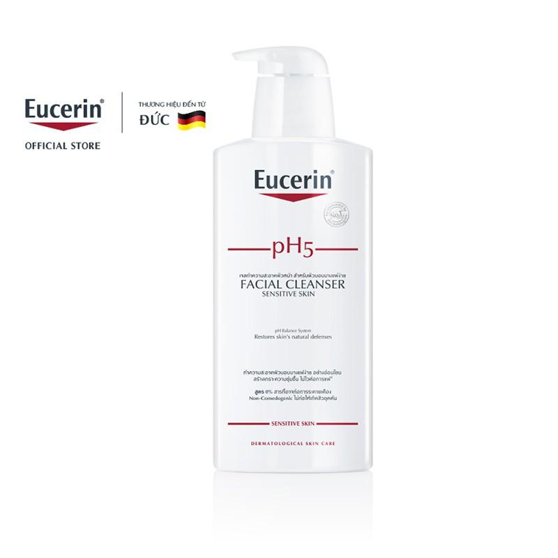 Sữa rửa mặt Eucerin Facial Cleanser PH5 Sensitive Skin cho da nhạy cảm 400ml