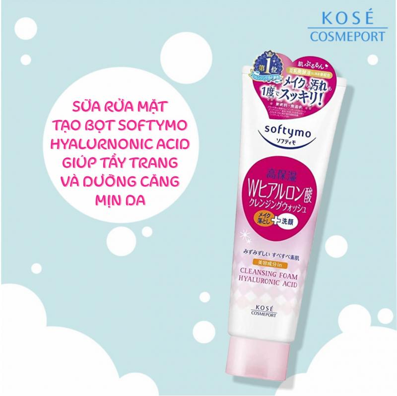 Sữa rửa mặt Kosé Cosmeport Softymo Cleansing Foam Hyaluronic Acid
