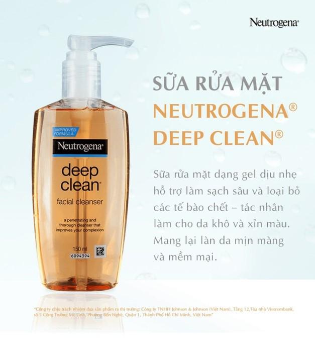 Sữa rửa mặt Neutrogena Deep Clean Facial Cleanser