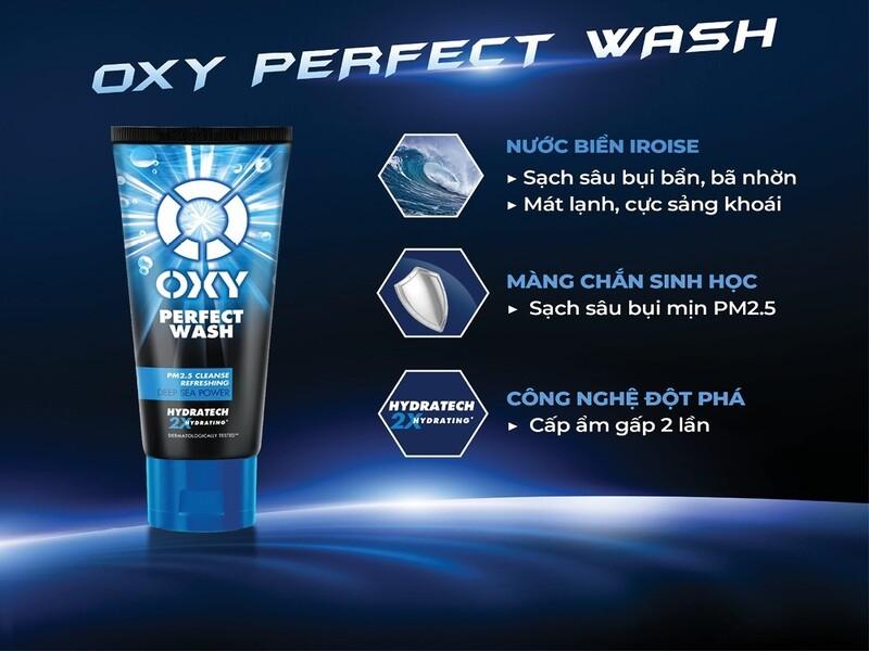 Sữa rửa mặt sạch sâu bụi mịn PM2.5-mát lạnh Oxy Perfect Wash