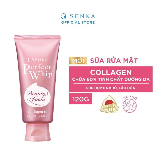 Sữa rửa mặt Senka Perfect Whip Collagen