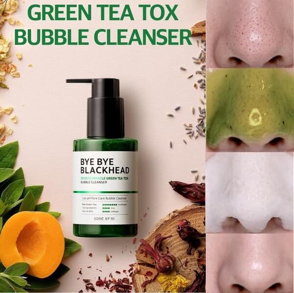 Sữa rửa mặt thải độc Some By Mi Bye Bye Blackhead 30 Days Miracle Green Tea Tox