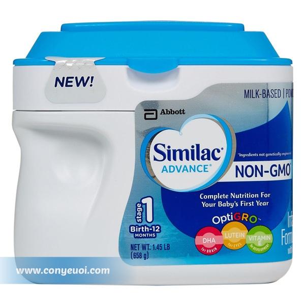 Sữa bột Similac Advance Non GMO dành cho bé từ 0-12 tháng của Mỹ