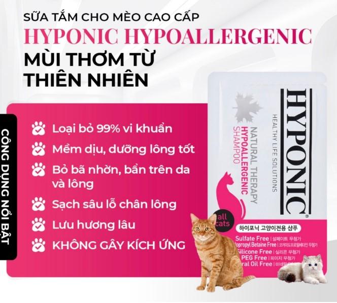 Sữa tắm cao cấp cho mèo Hyponic Hypoallergenic