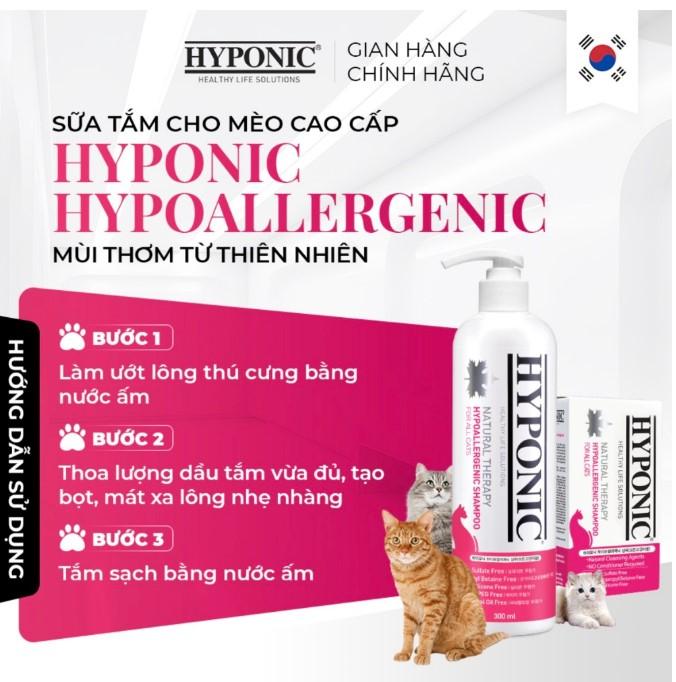 Sữa tắm cao cấp cho mèo Hyponic Hypoallergenic
