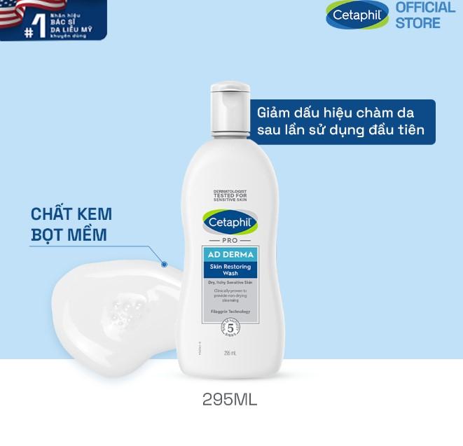 Sữa tắm Cetaphil Pro AD Derma Skin Restoring Wash