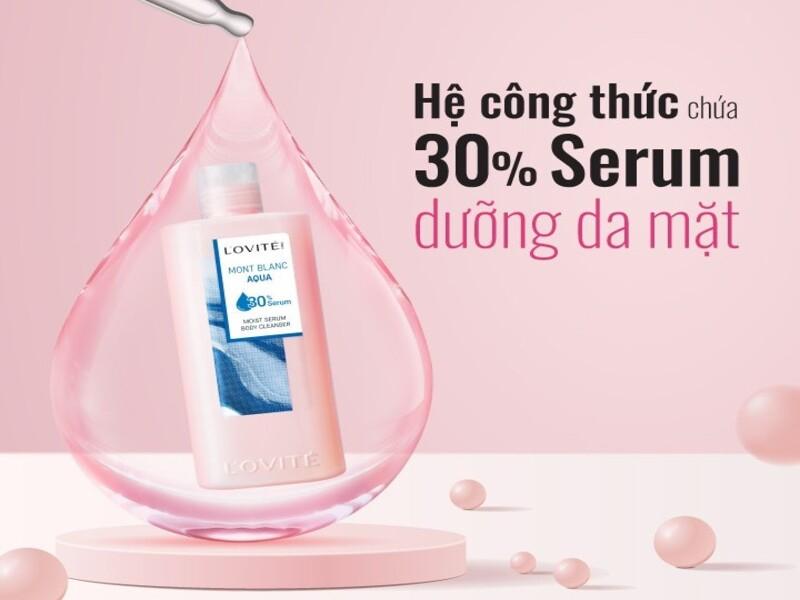 Sữa tắm dưỡng ẩm L'Ovité Serum Mont Blanc Aqua Moist Serum Body Cleanser